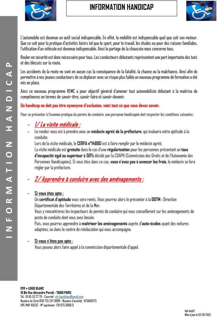 Programme de formation du permis de conduire categorie B