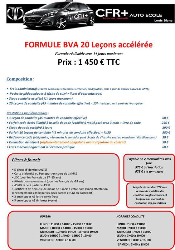 FORMULE B 20 LEÇONS BEA accélérée L.B