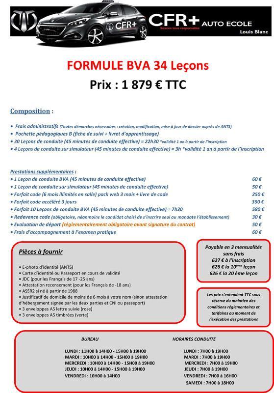 FORMULE BEA 34 LEÇONS 25H30 L.B