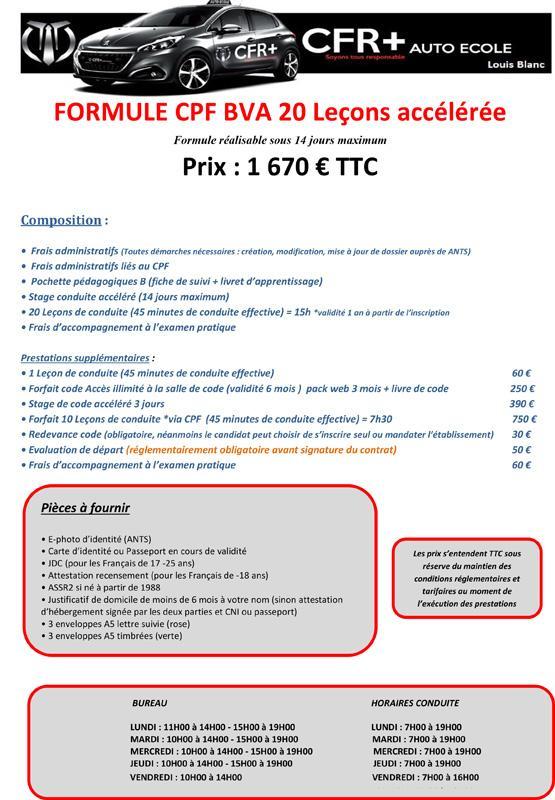 FORMULE CPF B 20 LEÇONS BEA accélérée L.B